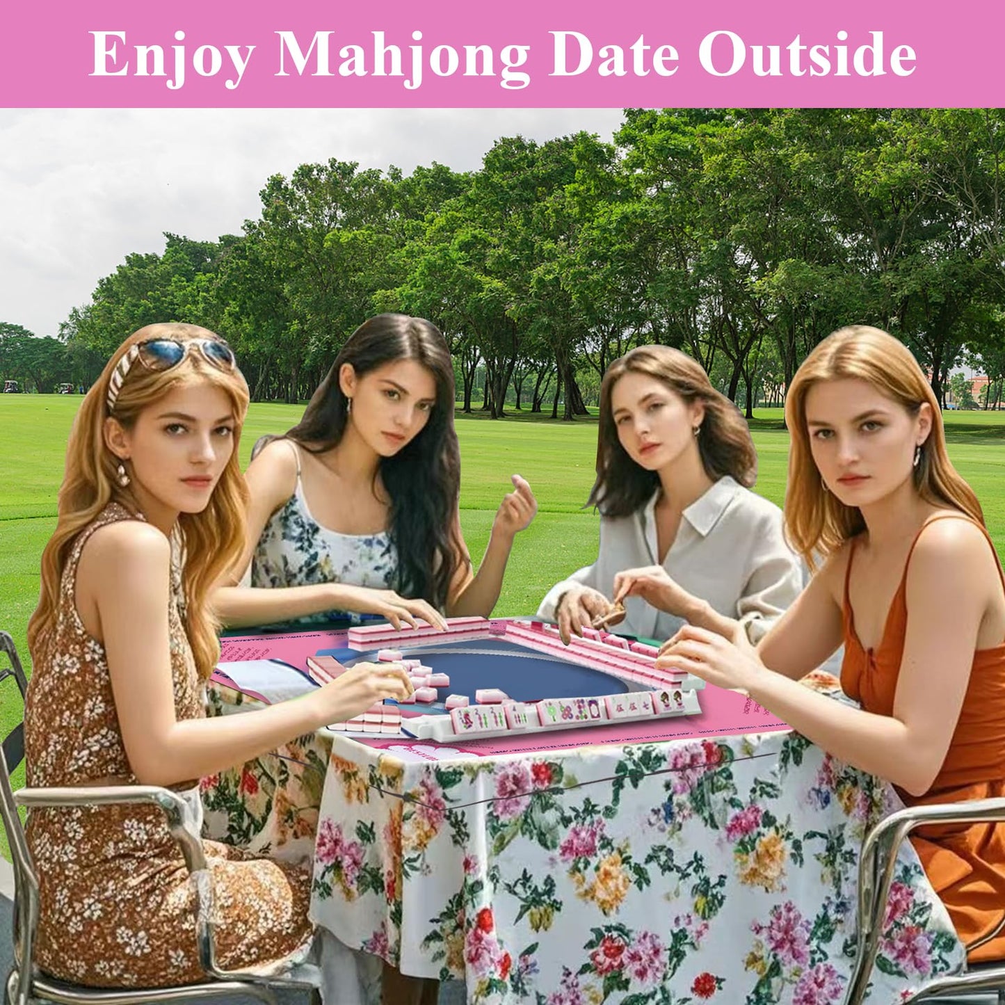 BestCool 2025 Neoprene Mahjong Mat with Rules – Odorless, PAH-Free, Anti-Slip