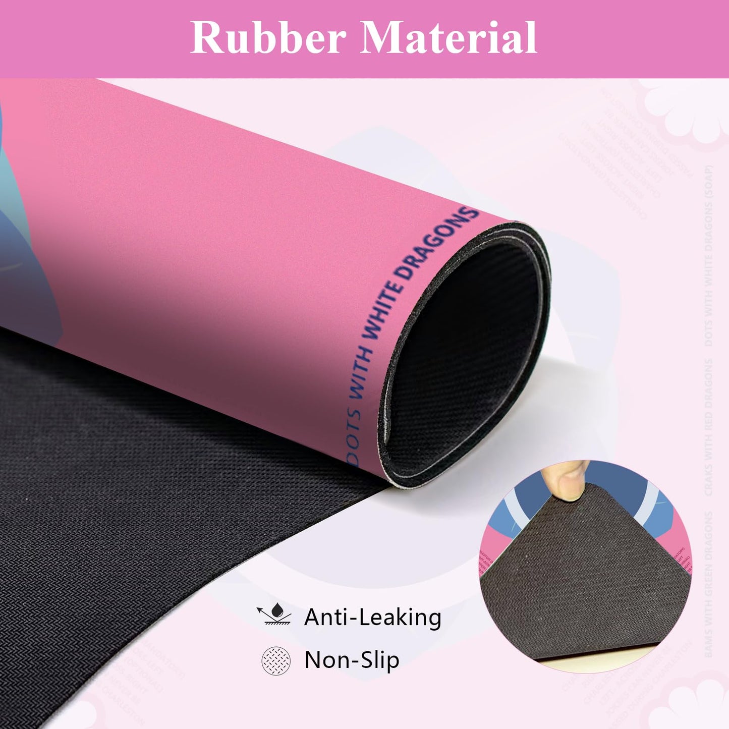 bestcool 2025 Neoprene Mahjong Mat with Rules – Odorless, PAH-Free, Anti-Slip & Noise-Reducing
