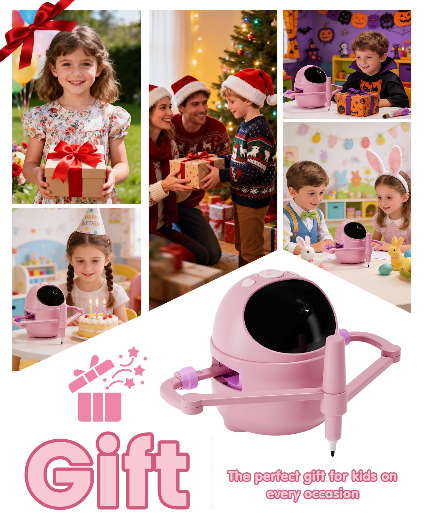 BESTECCT Drawing Robot for Kids – 150 Learning Cards, Card Scan & Step-by-Step Drawing