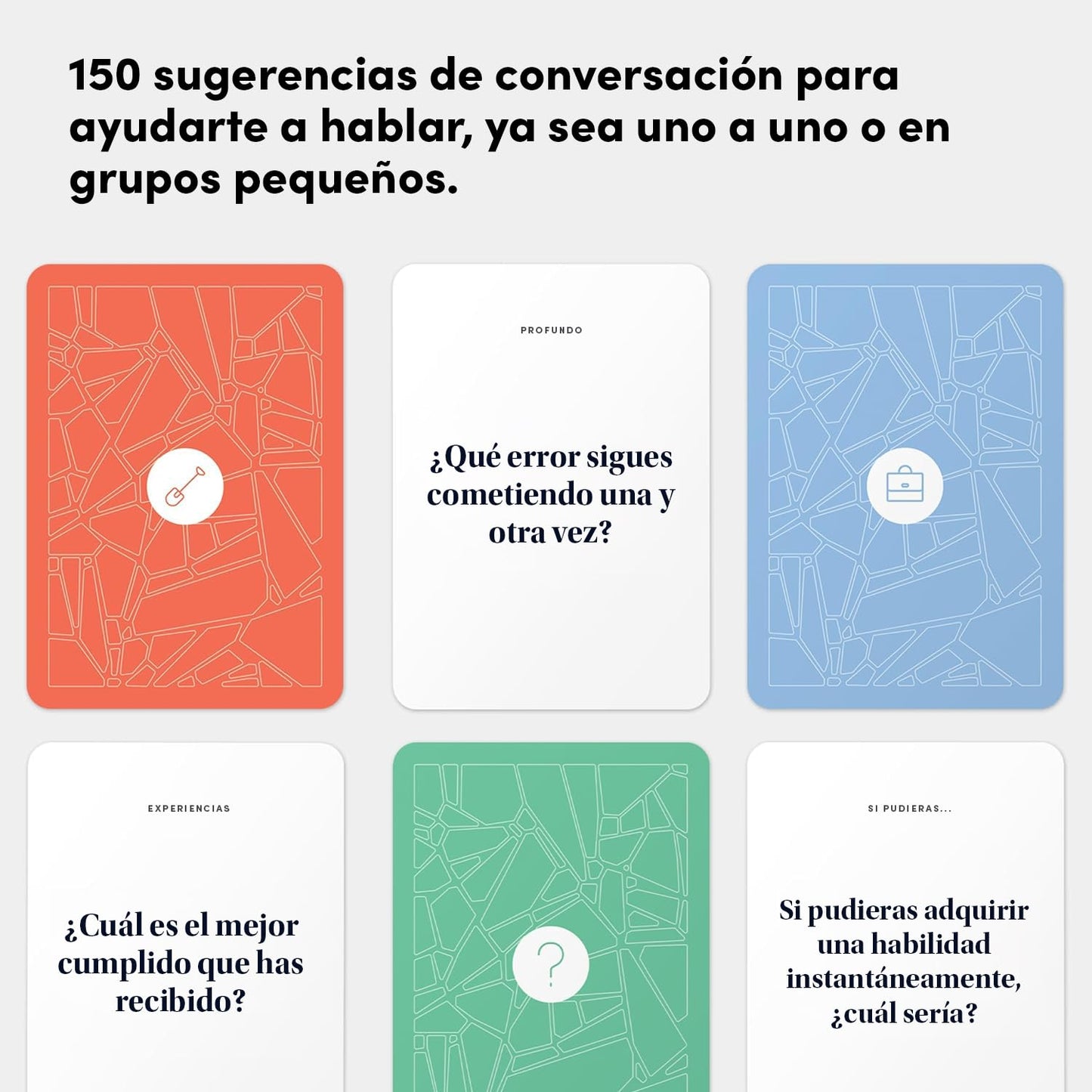 BestSelf Icebreaker Cards — 150 Prompt Conversation Cards for Real Conversations (Spanish Edition) | BestSelf Co.
