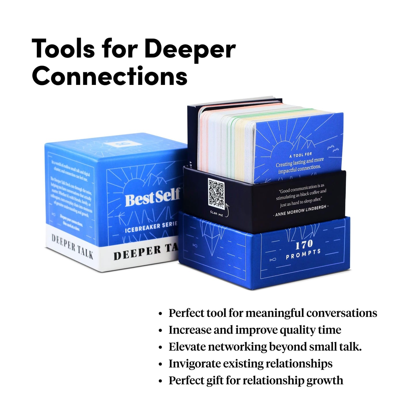 BestSelf Icebreaker Deeper Talk Deck — 170 Prompts for Deeper Connections