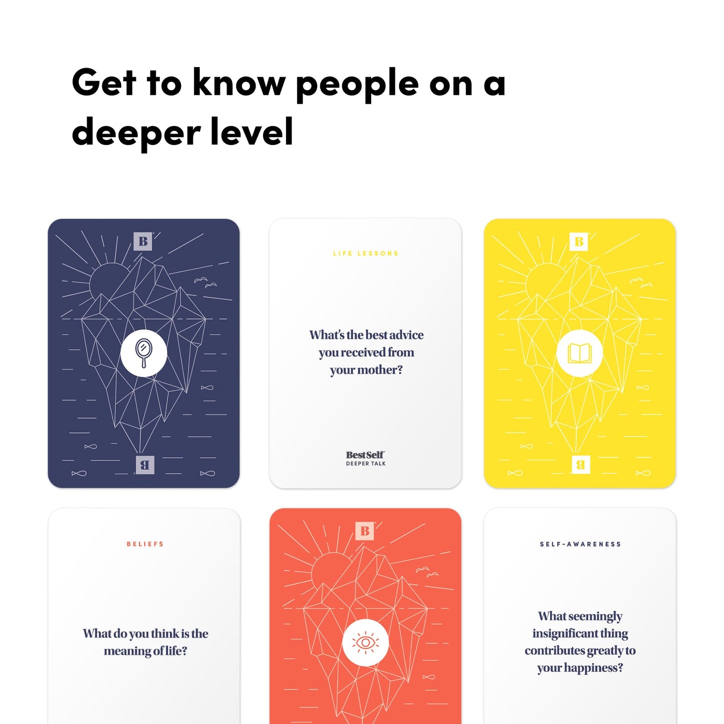 BestSelf Icebreaker Deeper Talk Deck — 170 Prompts for Deeper Connections