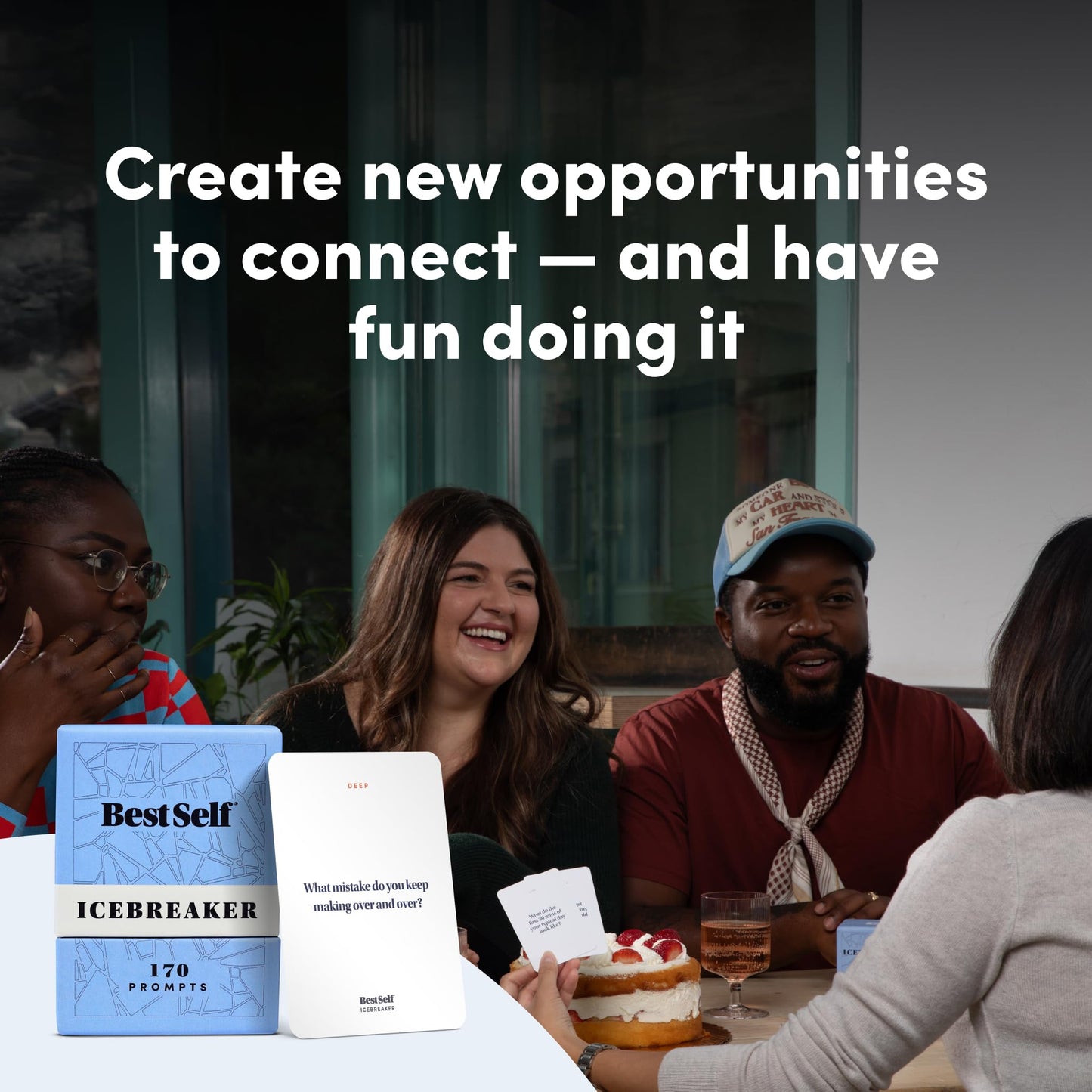 BestSelf Icebreaker Card Deck – 170 Prompts for Real Connections