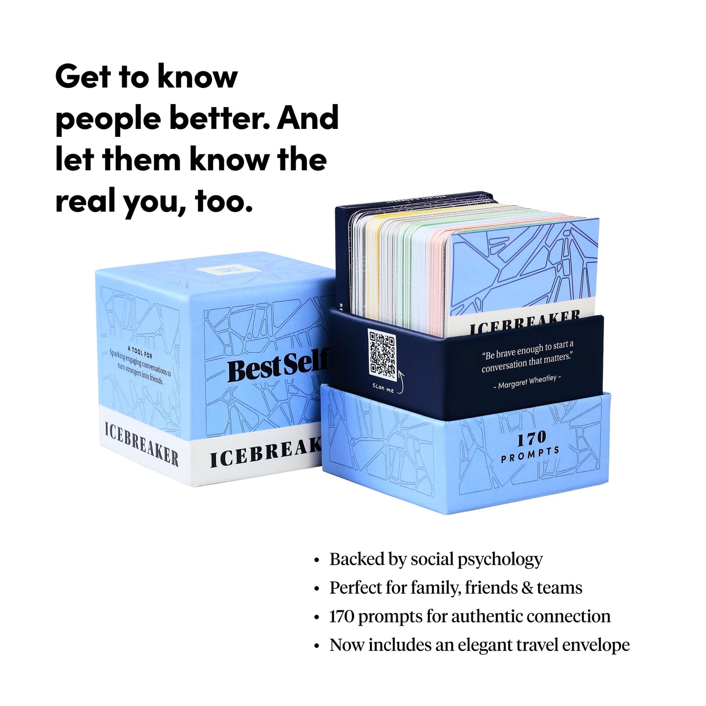 BestSelf Icebreaker Card Deck – 170 Prompts for Real Connections