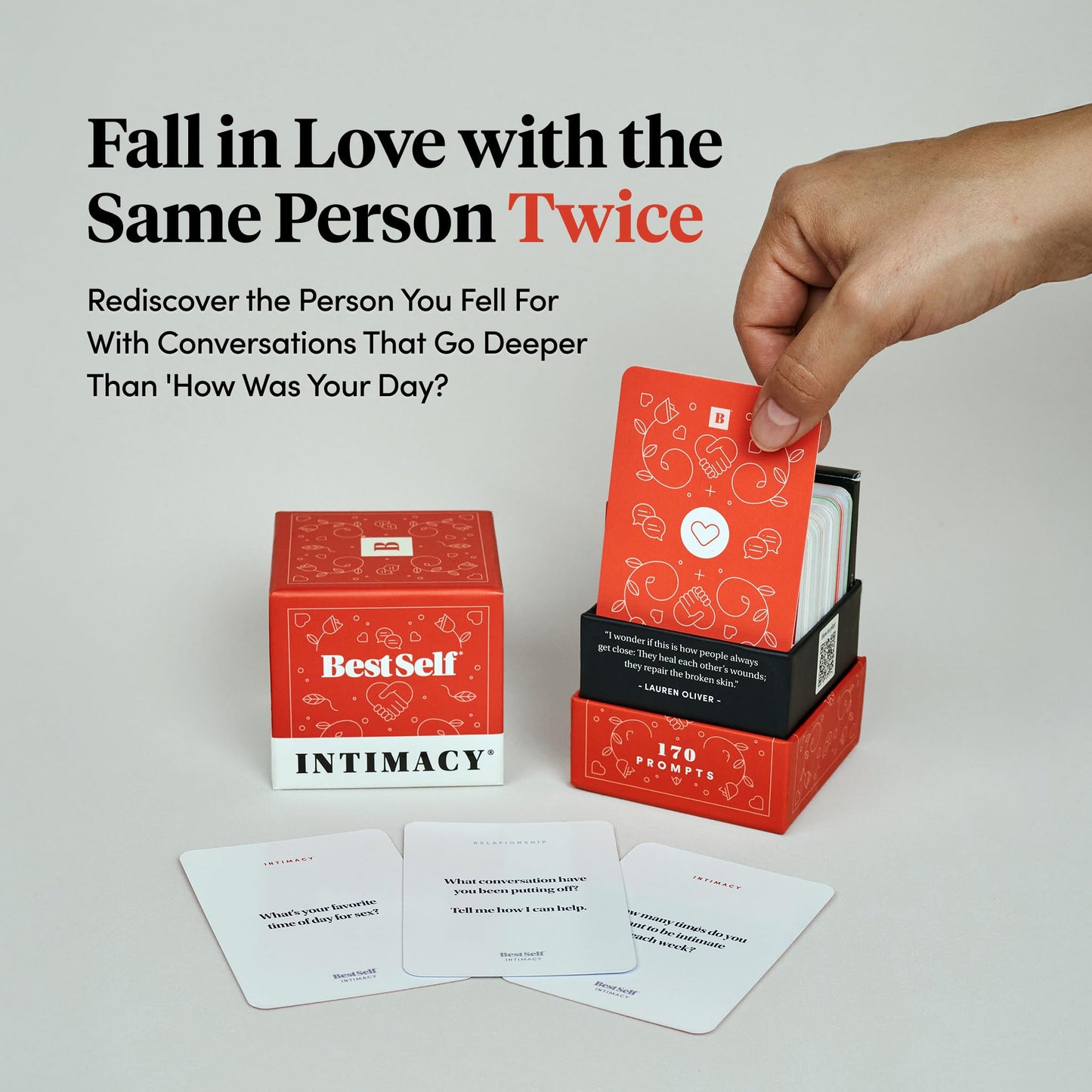 BestSelf Co. – BestSelf Intimacy Deck: 170 Conversation Cards for Couples, Deeper Connection & Pillow Talk