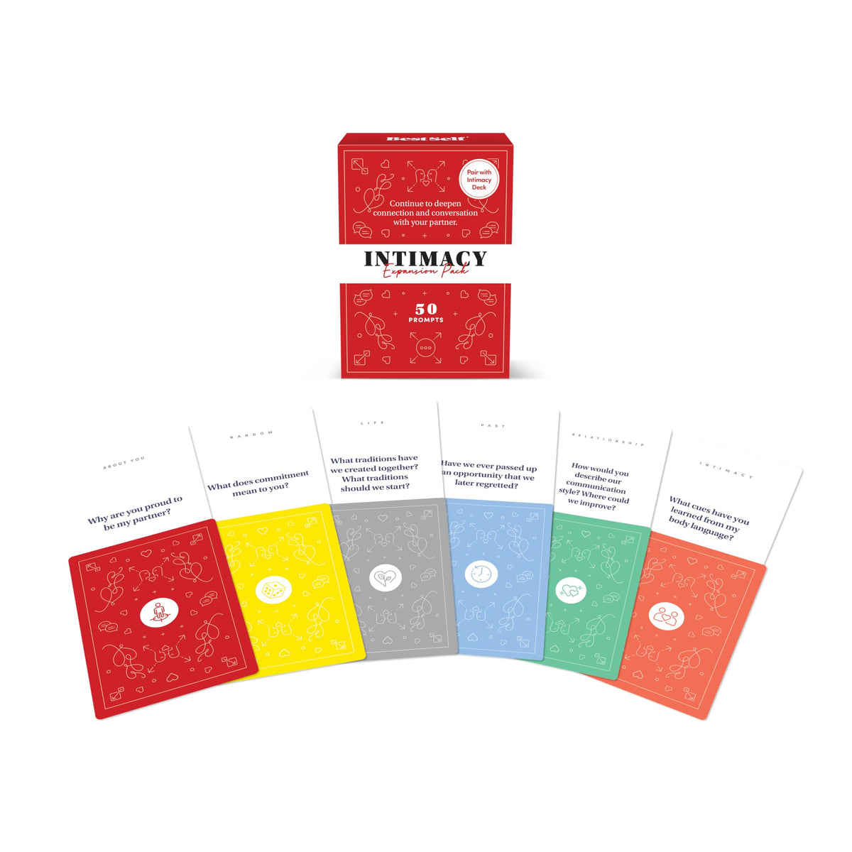 BestSelf Intimacy Deck Expansion Pack — 50 Conversation Starters for Couples