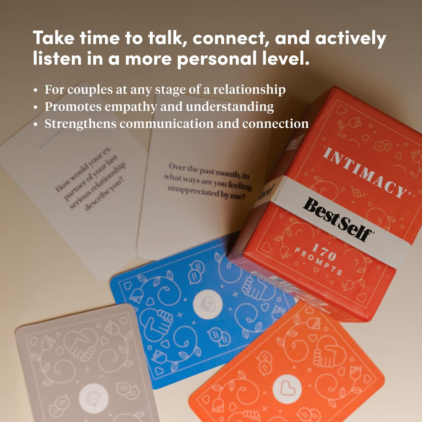 BestSelf Co. – BestSelf Intimacy Deck: 170 Conversation Cards for Couples, Deeper Connection & Pillow Talk