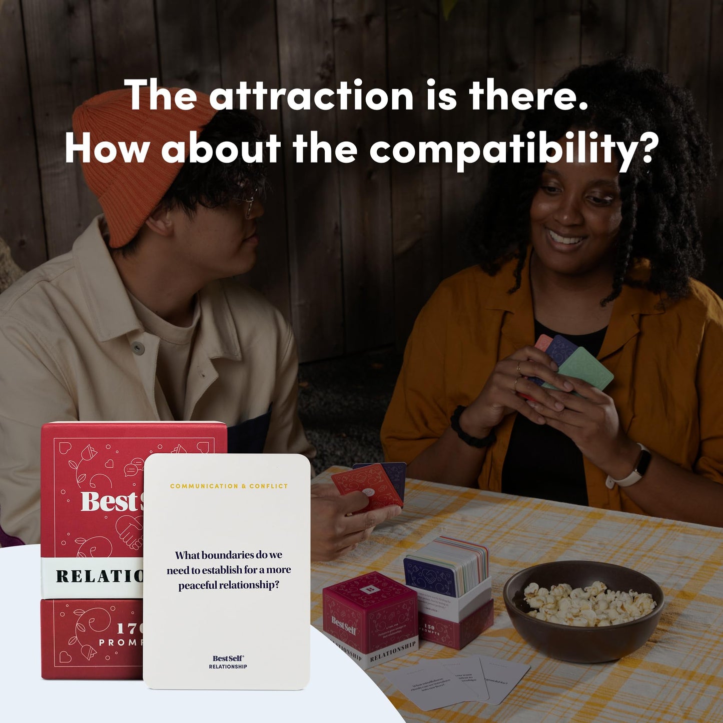 BestSelf Relationship Deck 170 Prompts - Couples Card Game for Adults | Romantic Gift