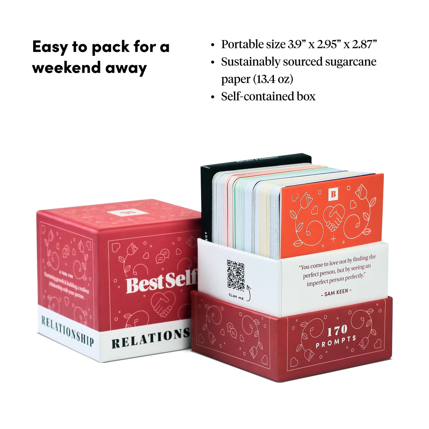 BestSelf Relationship Deck 170 Prompts - Couples Card Game for Adults | Romantic Gift