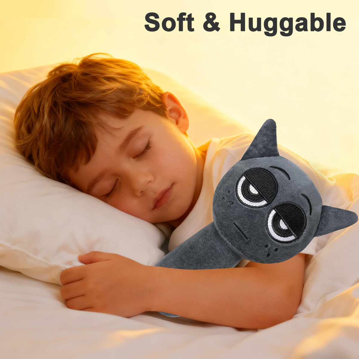 BESTVIVE Plush Figure Gray — Soft Horror-Game Plushies, 12-Inch Pillow for Kids & Fans