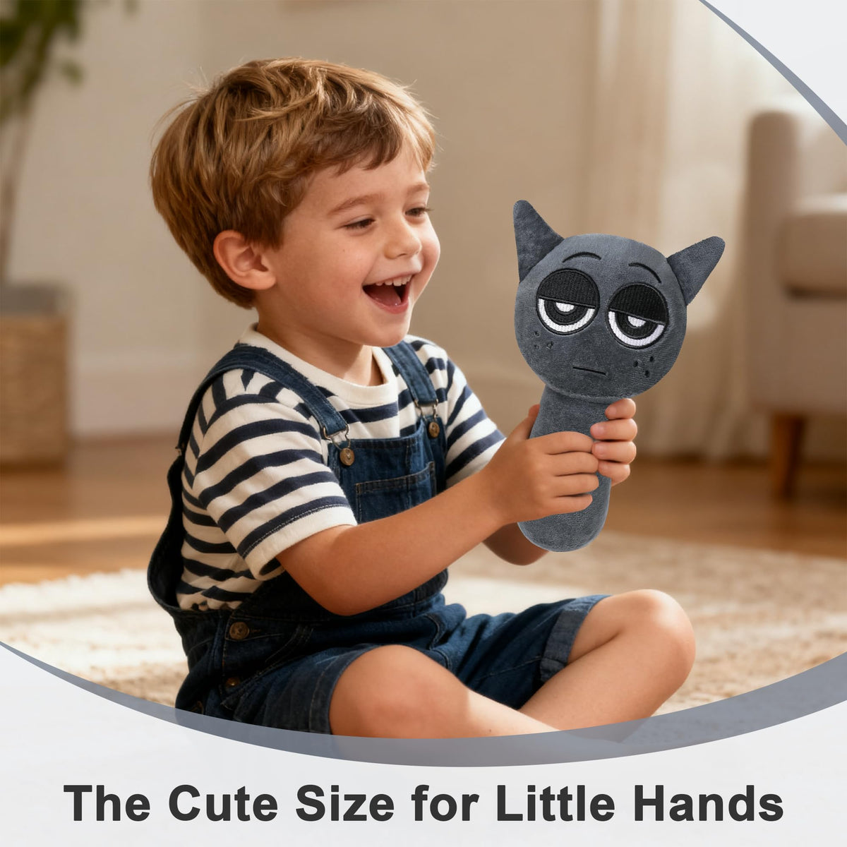 BESTVIVE Plush Figure Gray — Soft Horror-Game Plushies, 12-Inch Pillow for Kids & Fans