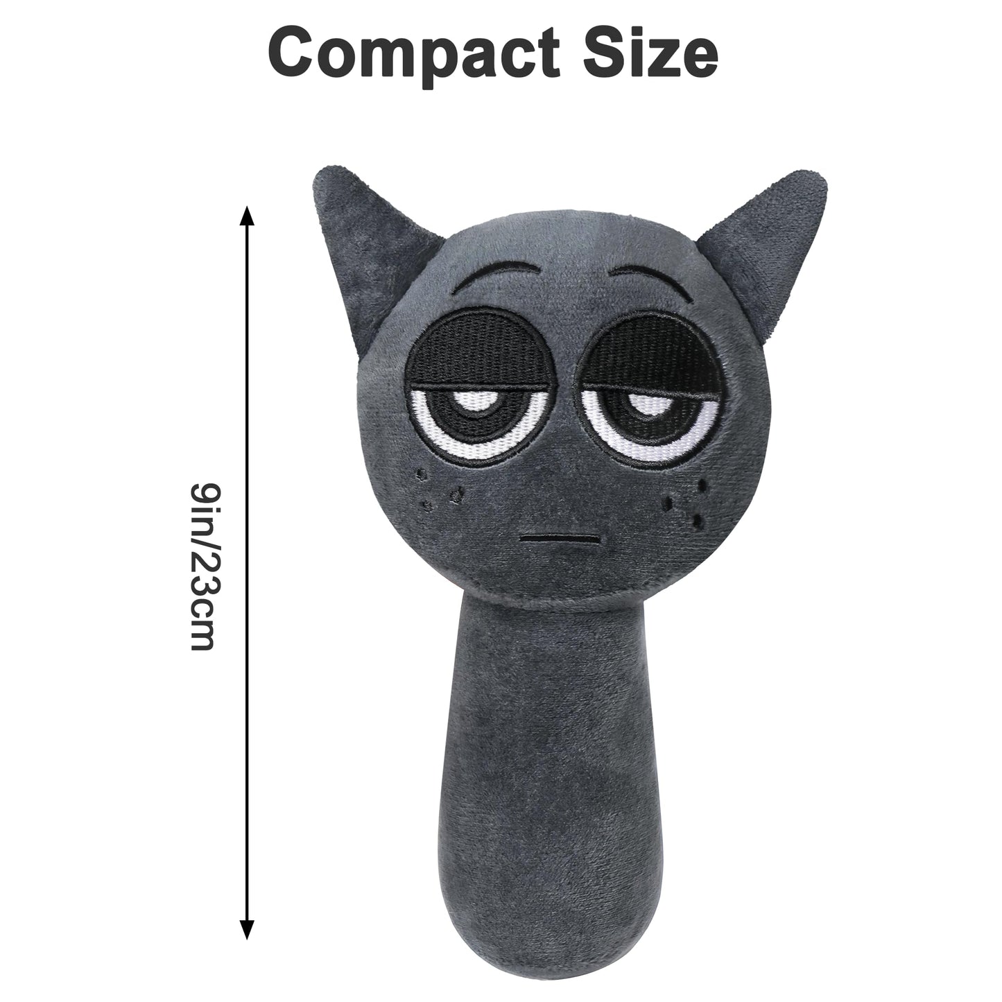 BESTVIVE Plush Figure Gray — Soft Horror-Game Plushies, 12-Inch Pillow for Kids & Fans