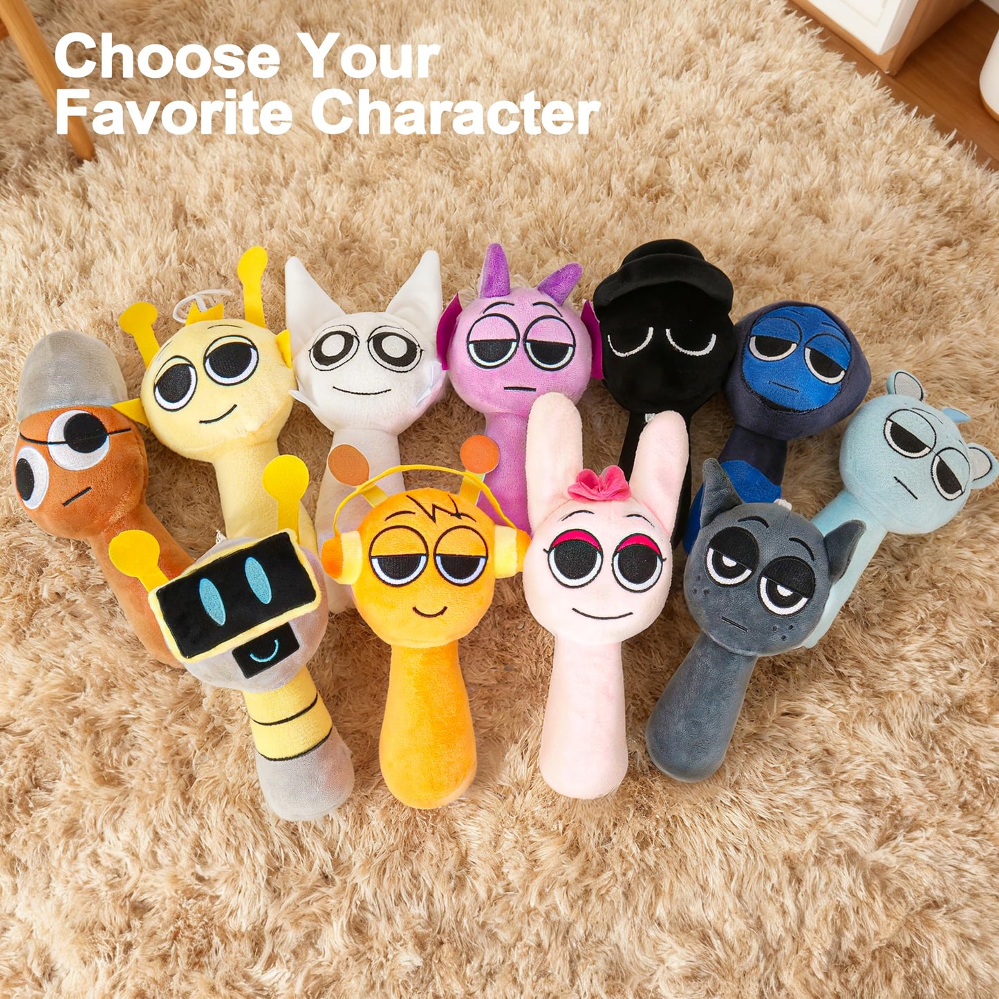 BESTVIVE Plush Figure Gray — Soft Horror-Game Plushies, 12-Inch Pillow for Kids & Fans
