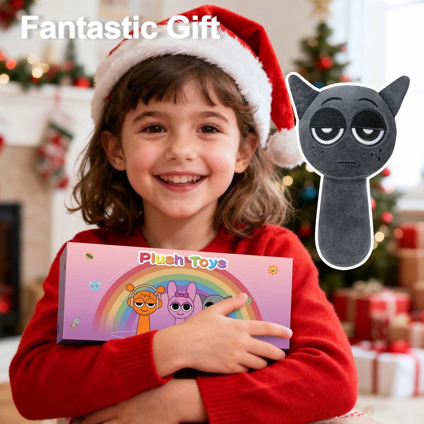 BESTVIVE Plush Figure Gray — Soft Horror-Game Plushies, 12-Inch Pillow for Kids & Fans
