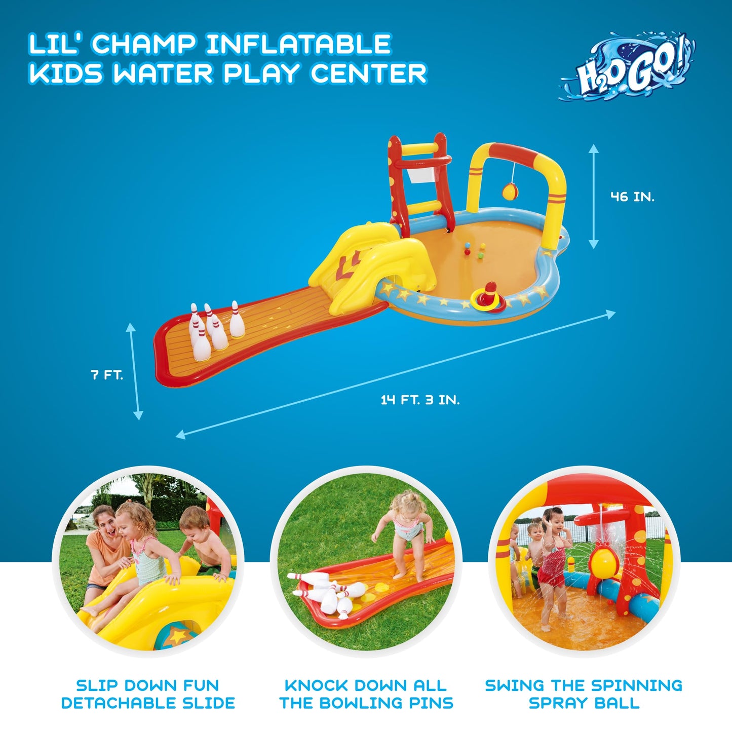 Bestway Lil Champ Inflatable Play Center – Outdoor Water Fun for Kids