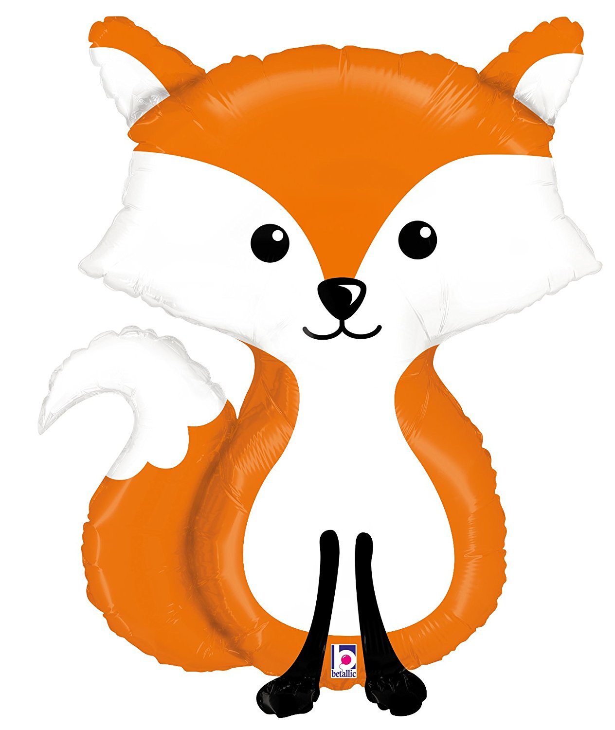 Betallic Woodland Fox Critter 36-Inch Mylar Balloon - Whimsical Party Decor