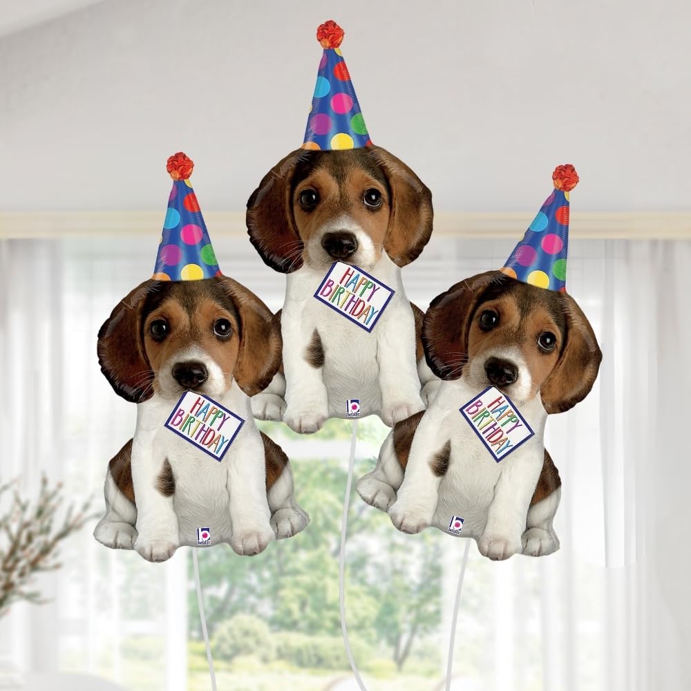 Betallic XL 41-inch Happy Birthday Puppy Balloon – Mylar Foil