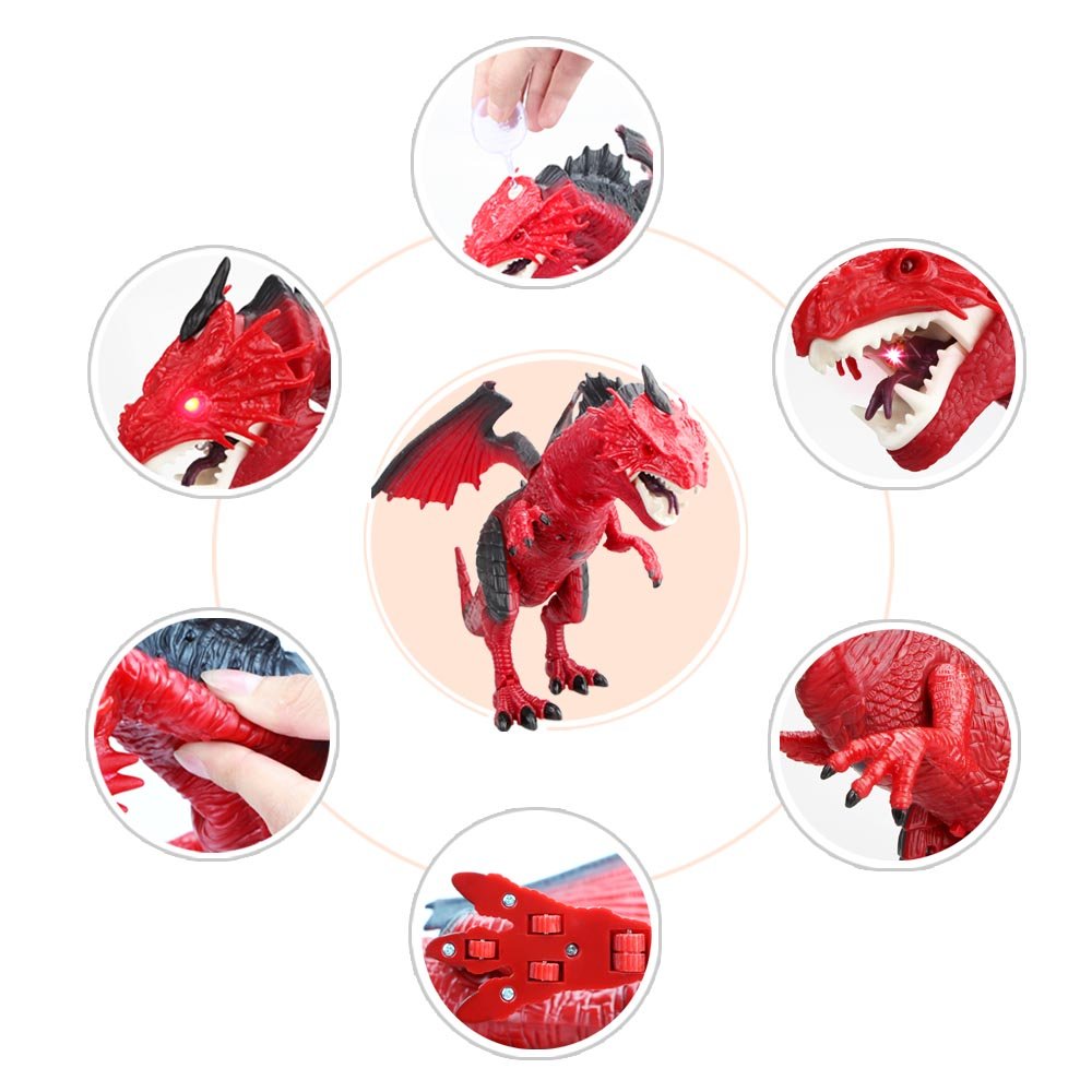 Betheaces Remote Control Dragon Toy for Kids – Roaring, Light-Up Eyes, 18.5-Inch Large