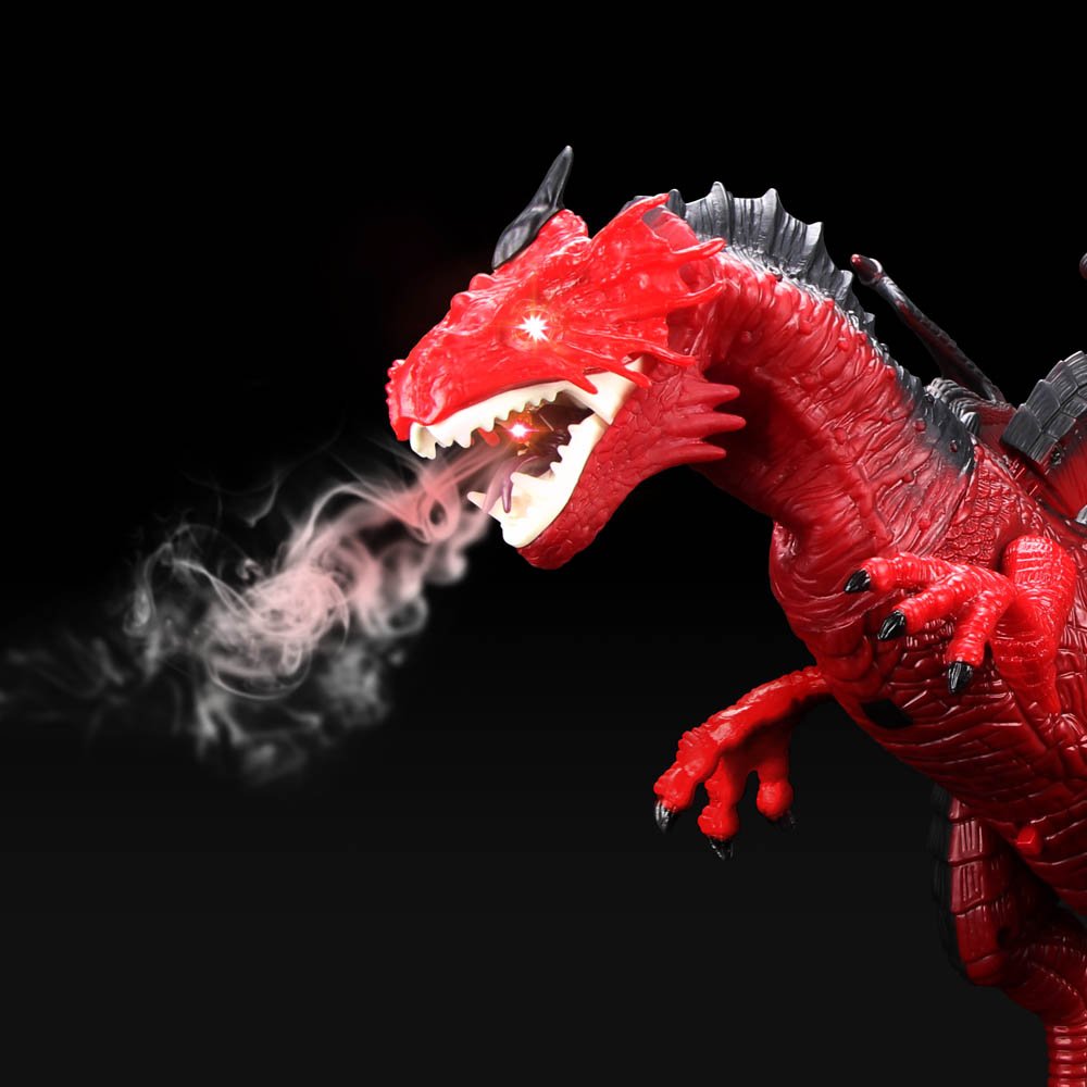 Betheaces Remote Control Dragon Toy for Kids – Roaring, Light-Up Eyes, 18.5-Inch Large