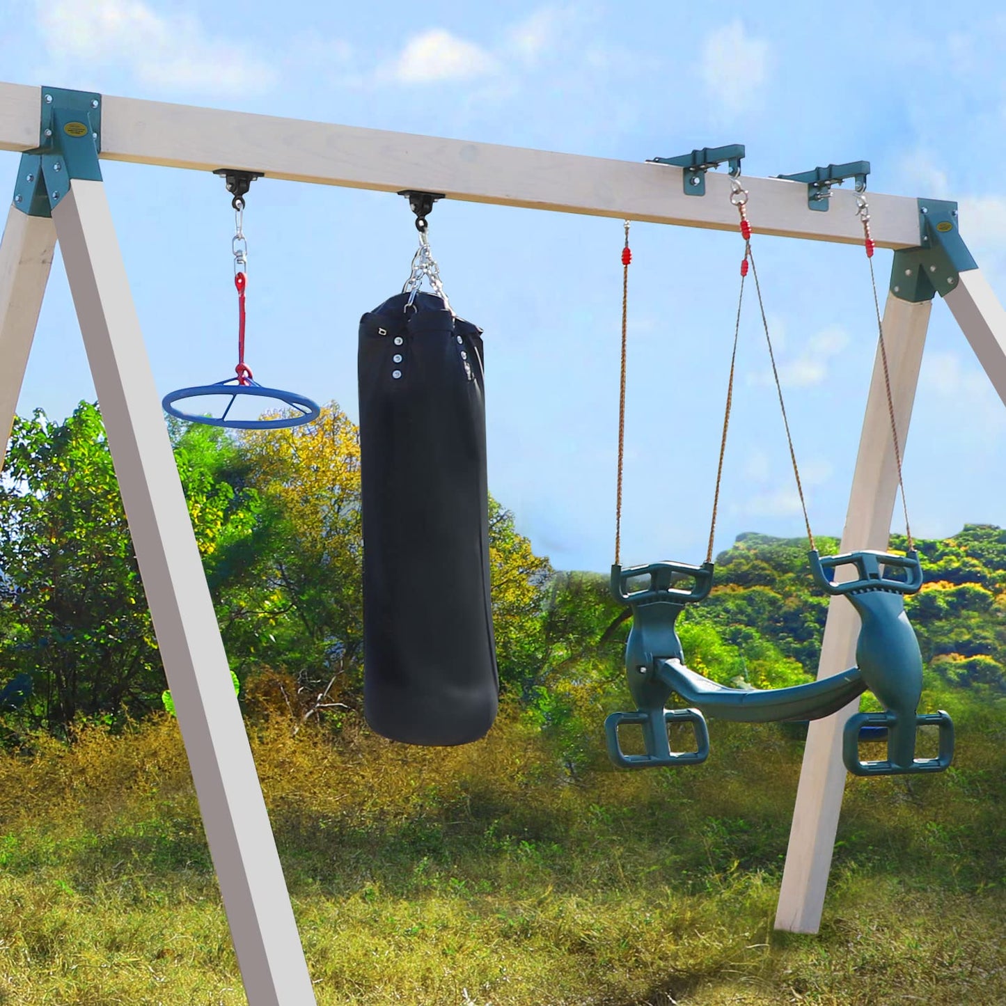 BETOOLL 2400 lb Capacity Heavy-Duty Swing Hangers for Wooden Sets – Indoor & Outdoor (2-Pack)
