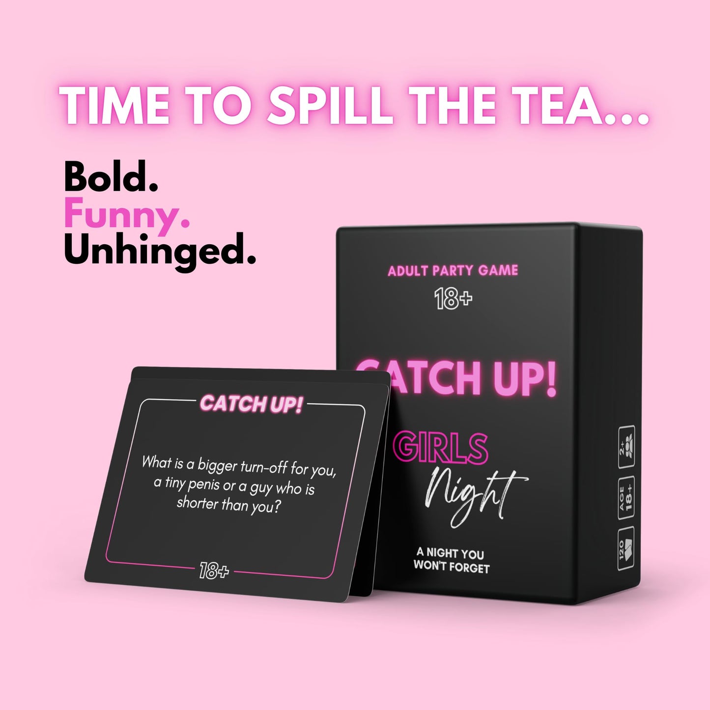 BETTER US Catch UP! Spicy Girls Night Card Game – 18+ Conversation Starters for Women | Valentine & Galentine Gift