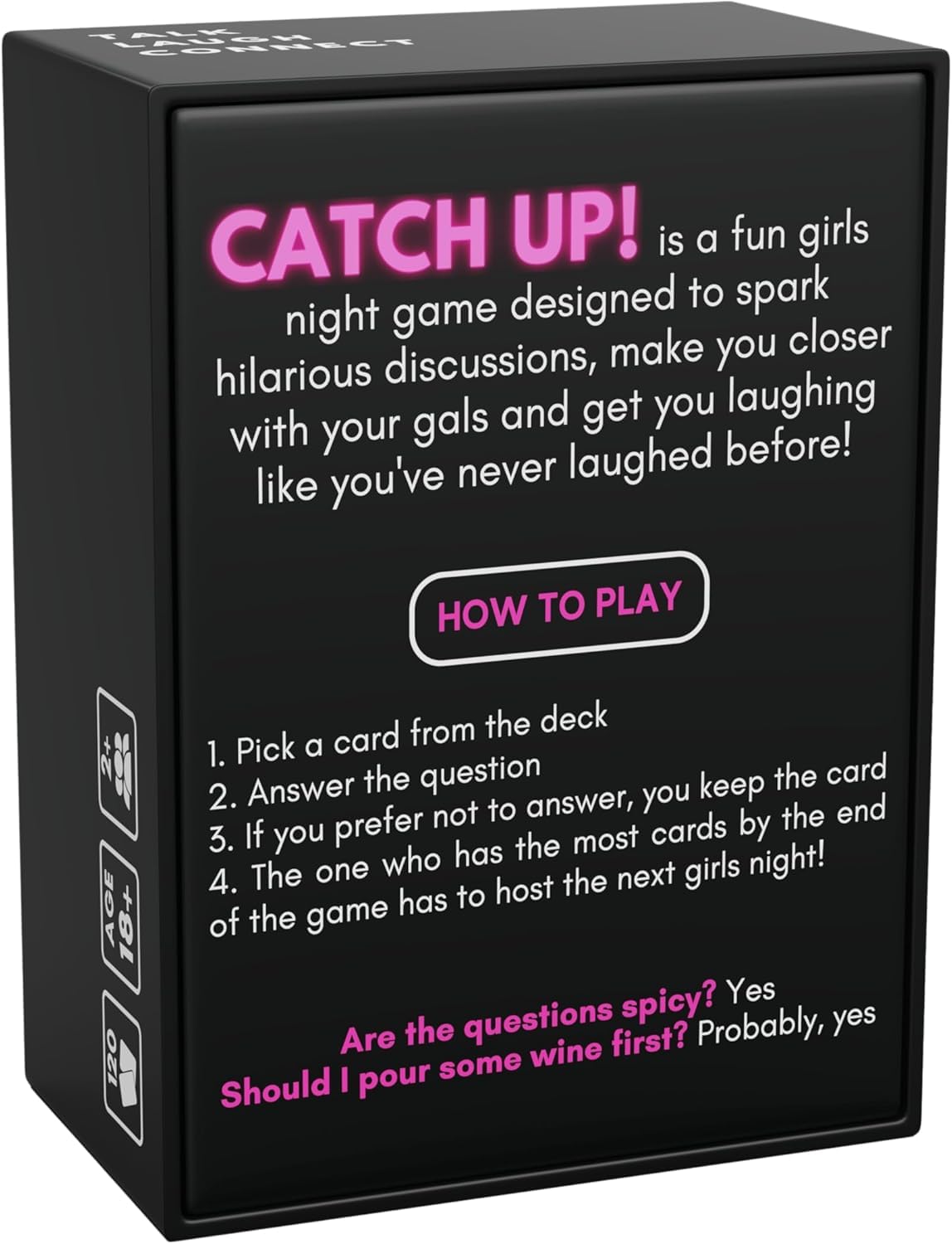 BETTER US Catch UP! Spicy Girls Night Card Game – 18+ Conversation Starters for Women | Valentine & Galentine Gift
