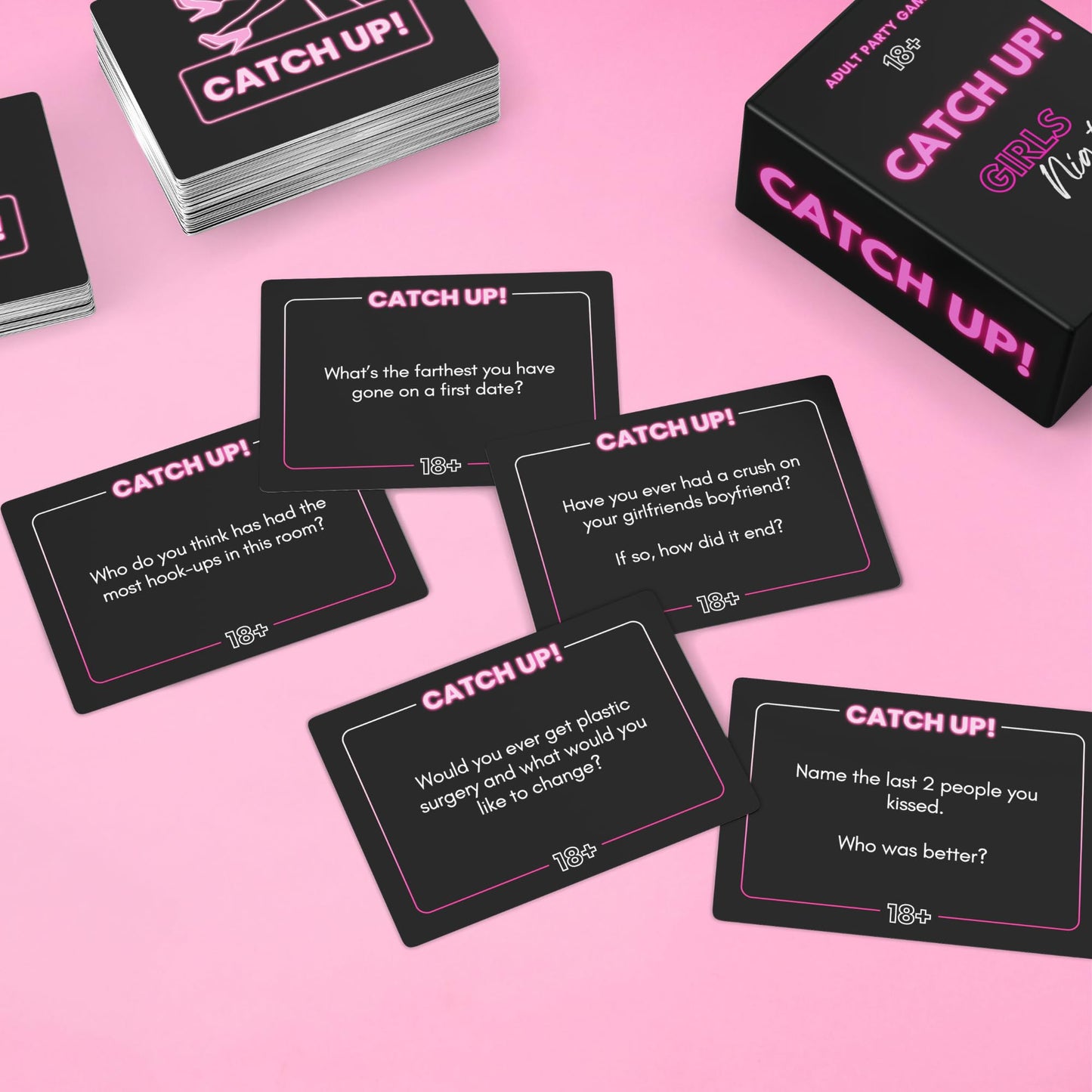 BETTER US Catch UP! Spicy Girls Night Card Game – 18+ Conversation Starters for Women | Valentine & Galentine Gift
