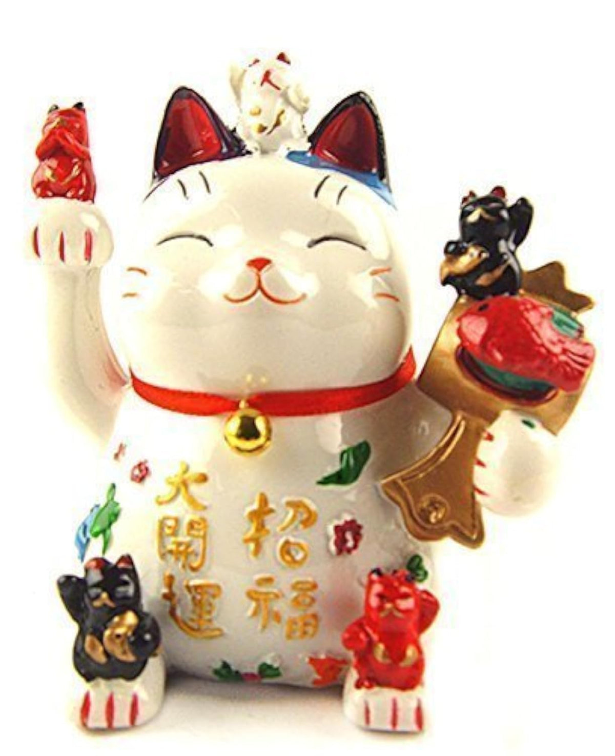 Betterdecor Maneki Neko Cat Figurine with Hidden Coin Bank – Decorative Home & Office Accent