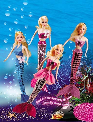Bettina 12'' Mermaid Princess Doll + 3'' Mermaid & Seahorse Gift Set | Mermaid Toys for Little Girls