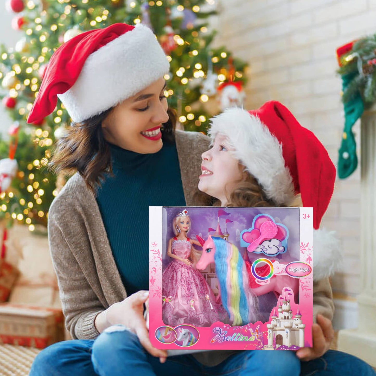 BETTINA Magical Light Unicorn Princess Dolls Set | Interactive Unicorn Toys for Girls