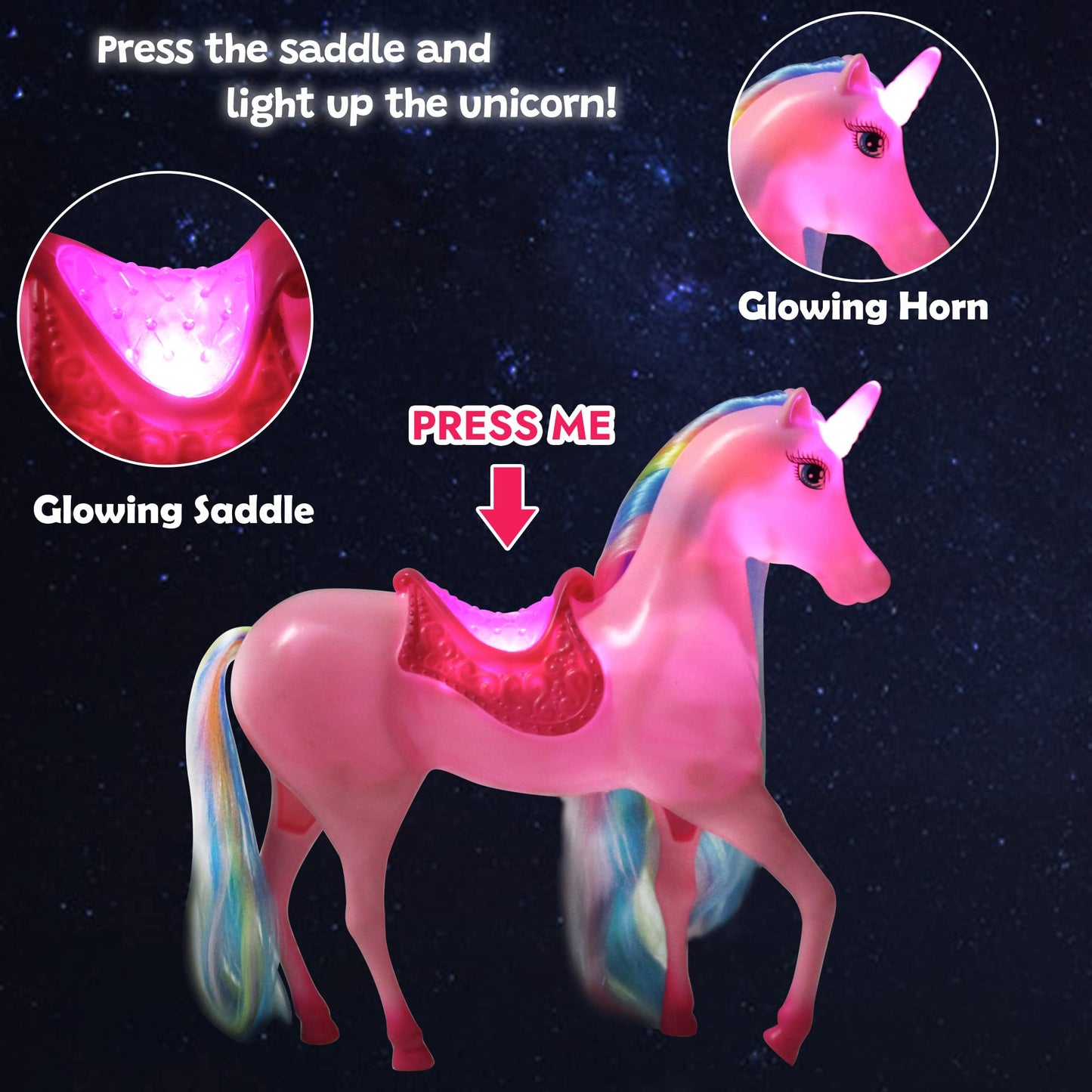 BETTINA Magical Light Unicorn Princess Dolls Set | Interactive Unicorn Toys for Girls