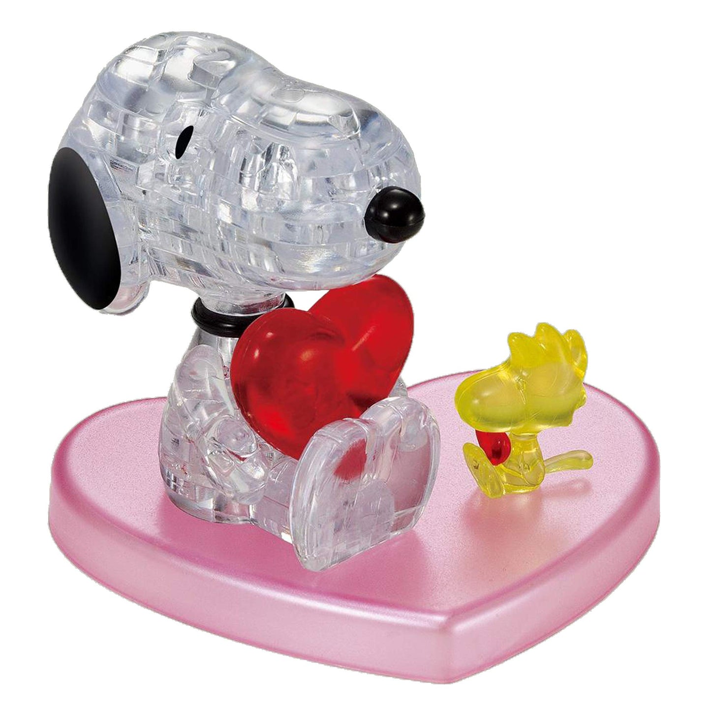 Beverly Crystal Puzzle Snoopy Hug Heart - 31 Pieces | Transparent 3D Jigsaw