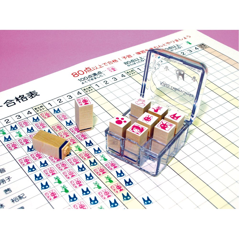 Beverly Ghibli Kiki's Delivery Service Stamp CK9-004 – 9 Mini Stamps with Acrylic Case