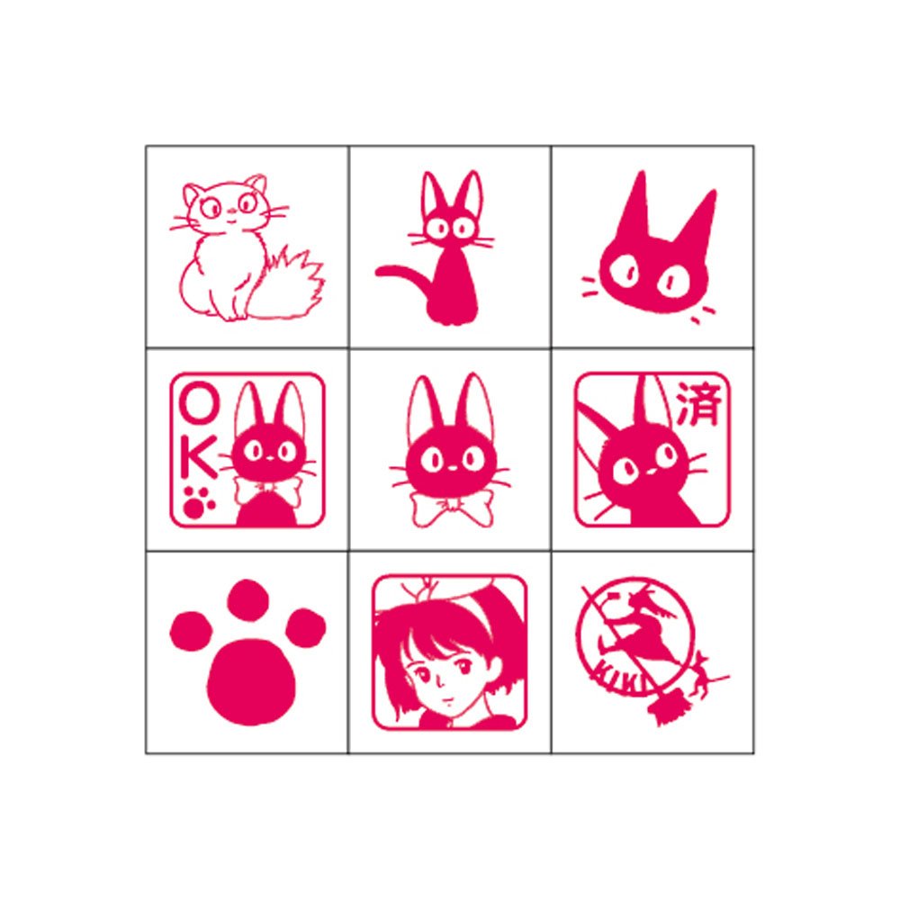 Beverly Ghibli Kiki's Delivery Service Stamp CK9-004 – 9 Mini Stamps with Acrylic Case