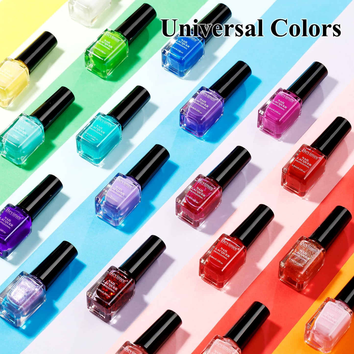 Bevimee Nail Polish Set Quick Dry – 24Pcs Color Collection for Home Manicures