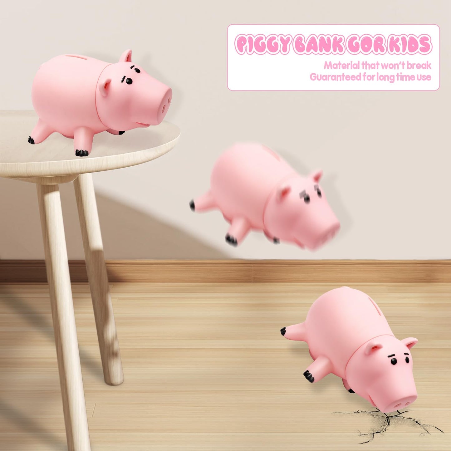 BewthU Hamm Piggy Bank Pink – Cute Hamm-Inspired Money Box for Kids