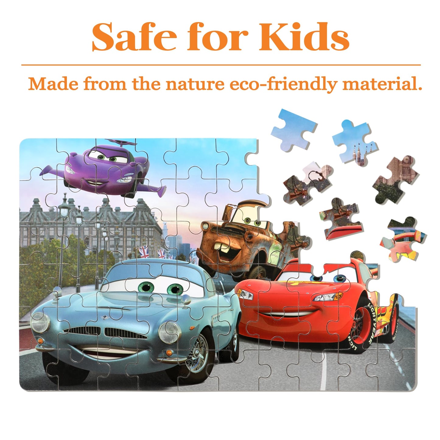 Bexido 60-Piece Wooden Puzzle for Kids 4-8 – Educational Jigsaw in Metal Box
