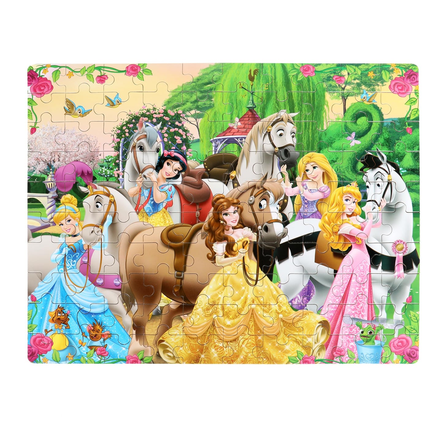 Bexido 100-Piece Wood Jigsaw Puzzle for Kids 4-8 in Metal Box