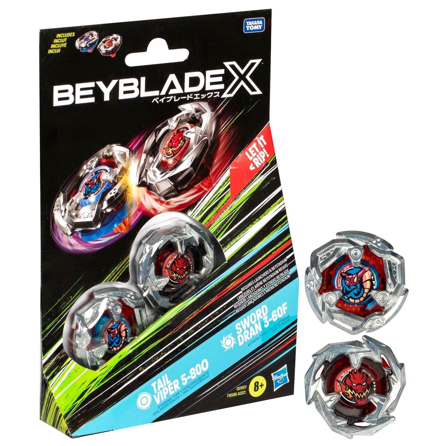 Hasbro Beyblade BBX Tail Viper & Sword Dran – High-Speed Battle Tops
