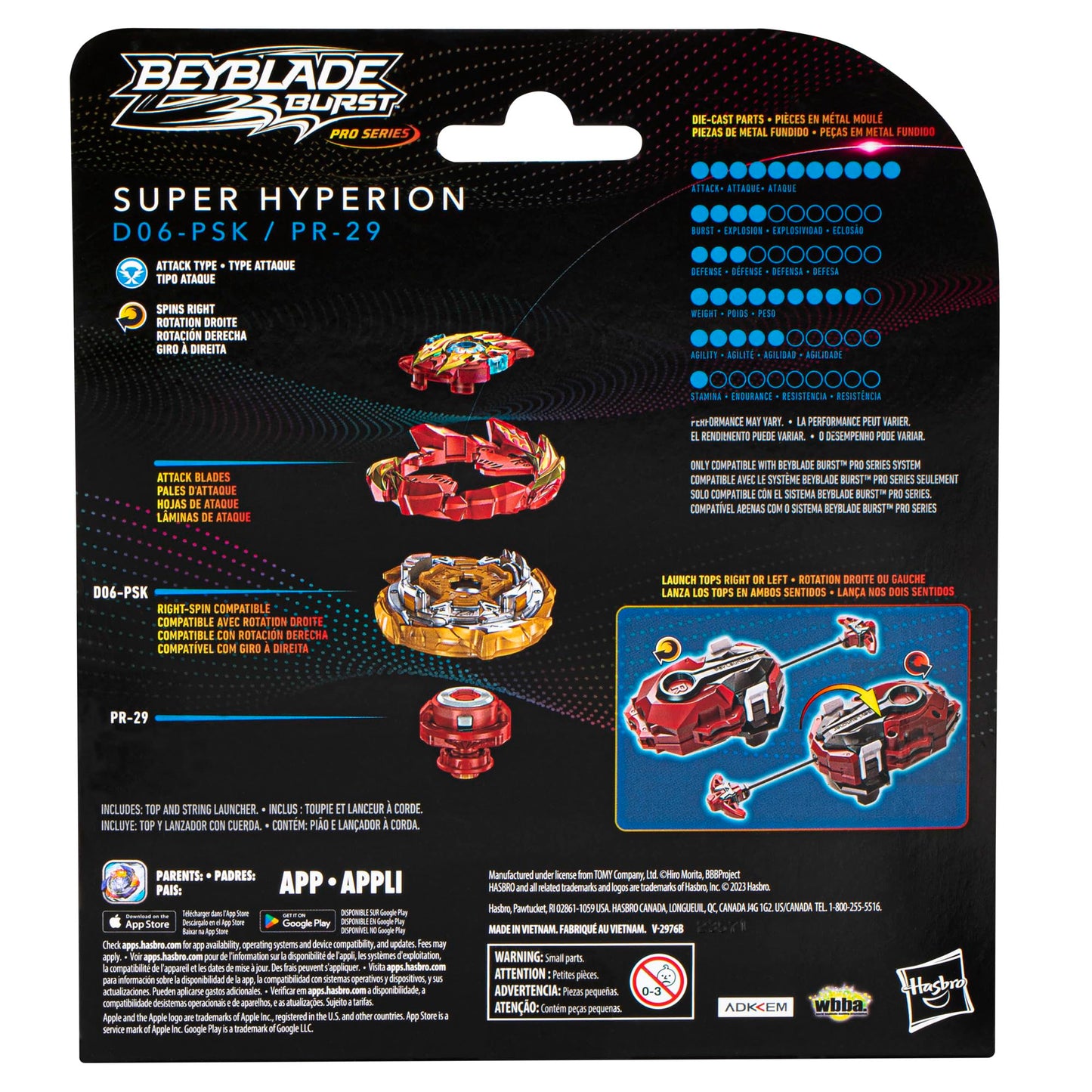 Beyblade Burst Pro Series Super Hyperion String Launcher Pack – Right/Left Spin