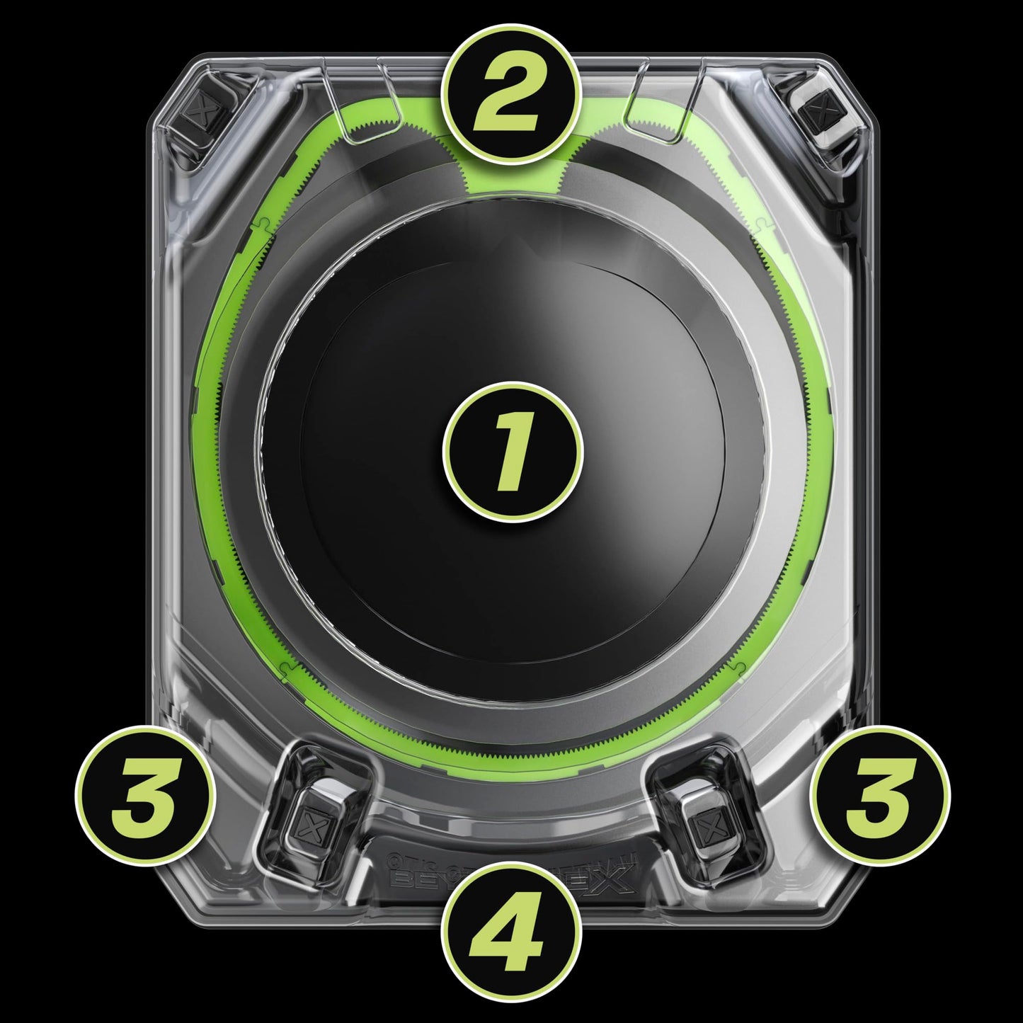 Beyblade X Xtreme Battle Set with Beystadium Arena | X-Celerator Rail & 2 Right-Spin Tops