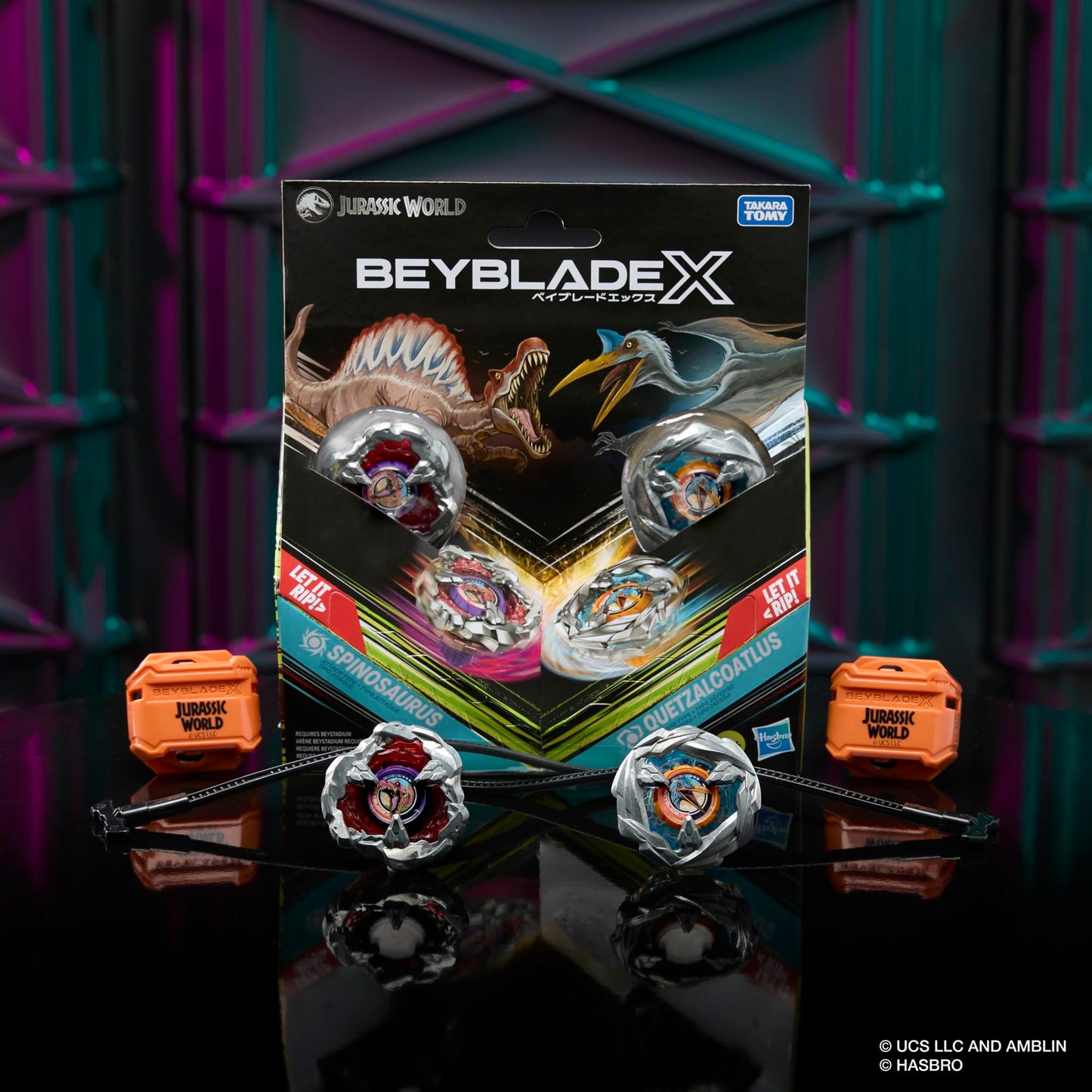 Beyblade X Jurassic World Collab Spinosaurus vs Quetzalcoatlus Multipack – 2 Tops & Launchers