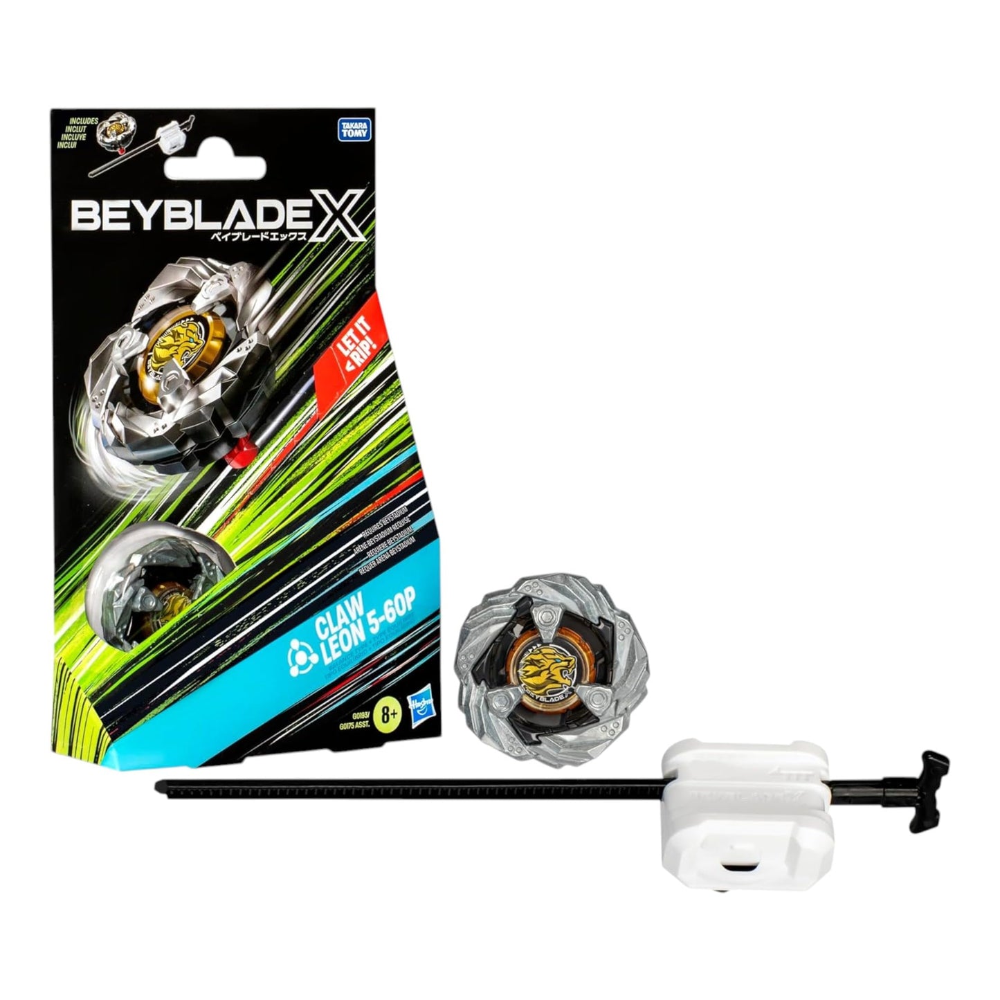 Beyblade X Claw Leon 5-60P Starter Pack – Right-Spin Battle Top & Launcher