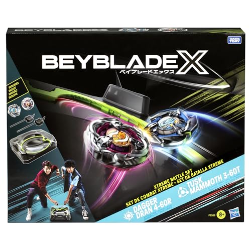 Beyblade X Xtreme Battle Set – 2 Tops, Beystadium, and X-Celerator Rail | Beyblade