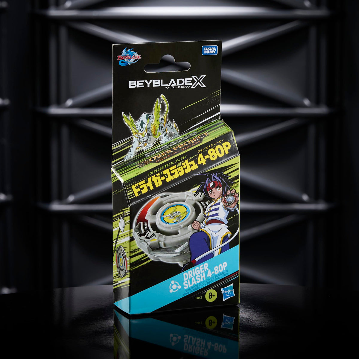 Beyblade X Driger Slash 4-80P X-Over Project Starter Pack | Balance Top & Launcher | Takara Tomy