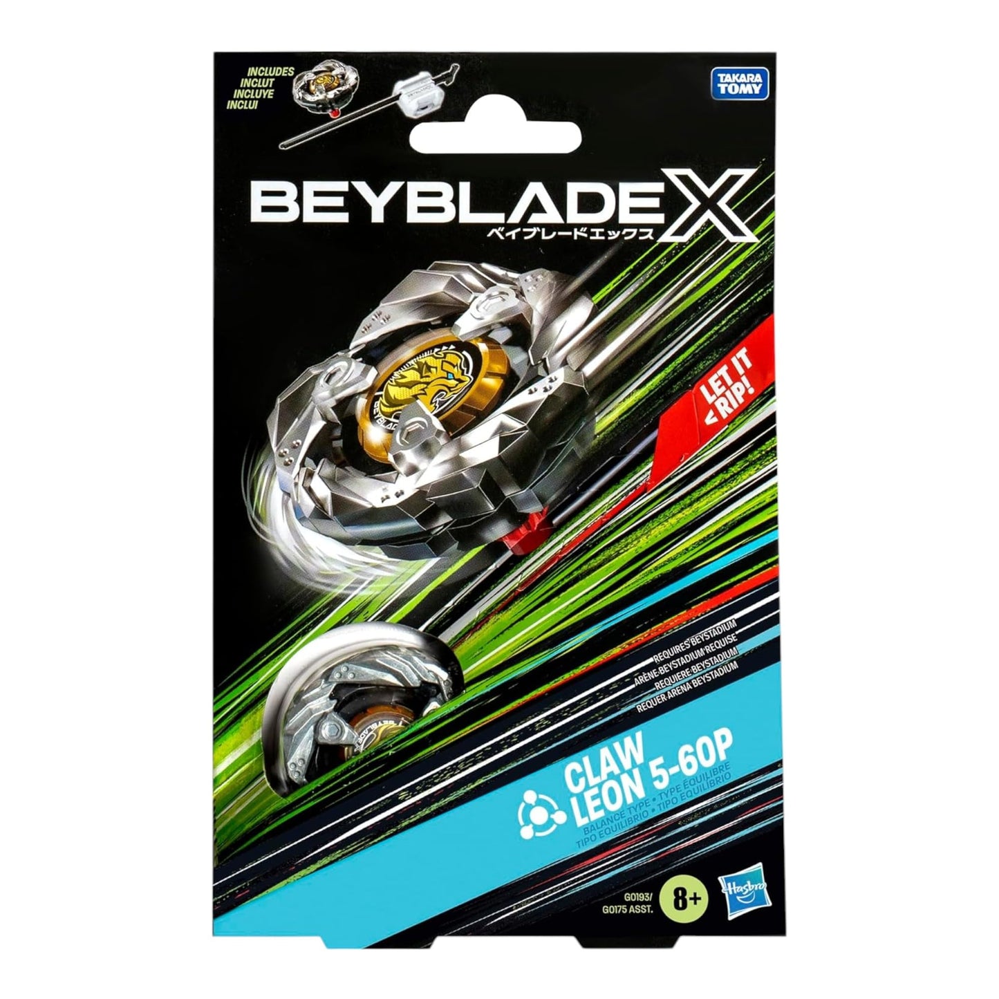 Beyblade X Claw Leon 5-60P Starter Pack – Right-Spin Battle Top & Launcher