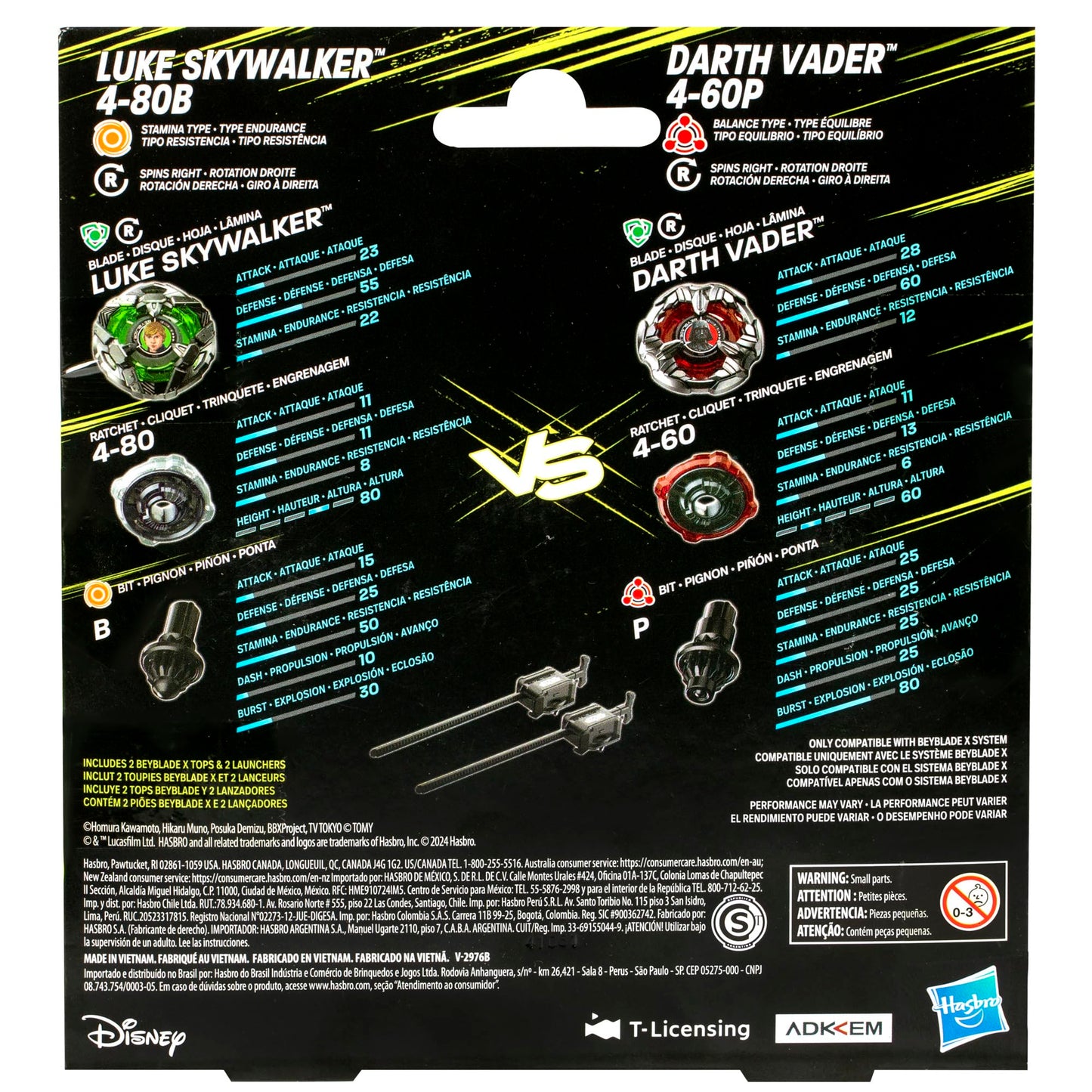 Beyblade BBX Luke Skywalker & Darth Vader Tops | Beyblade X Battle Set