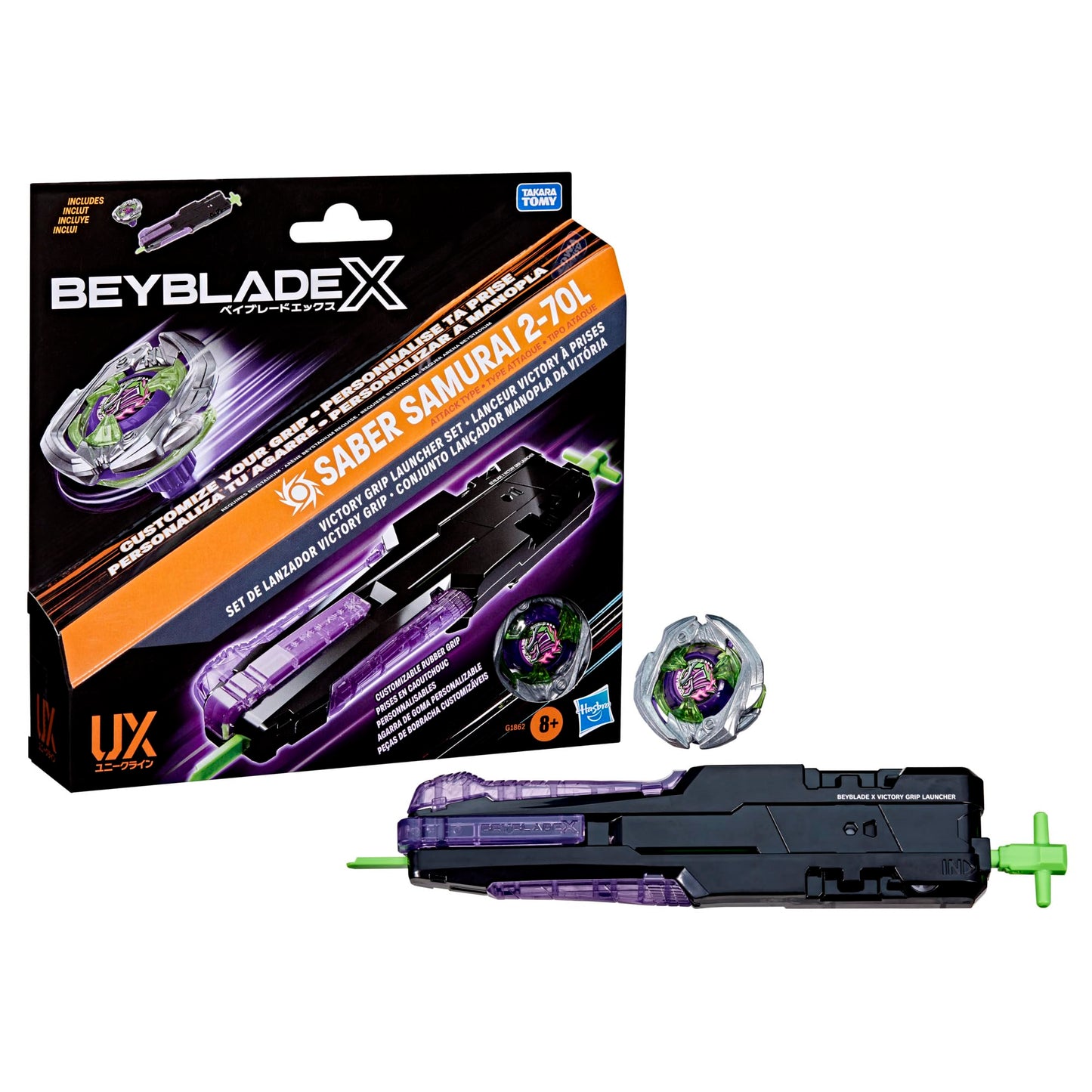 Hasbro Beyblade X Victory Grip Clockwise Starter Kit | Beyblade X Battle Top & Starter