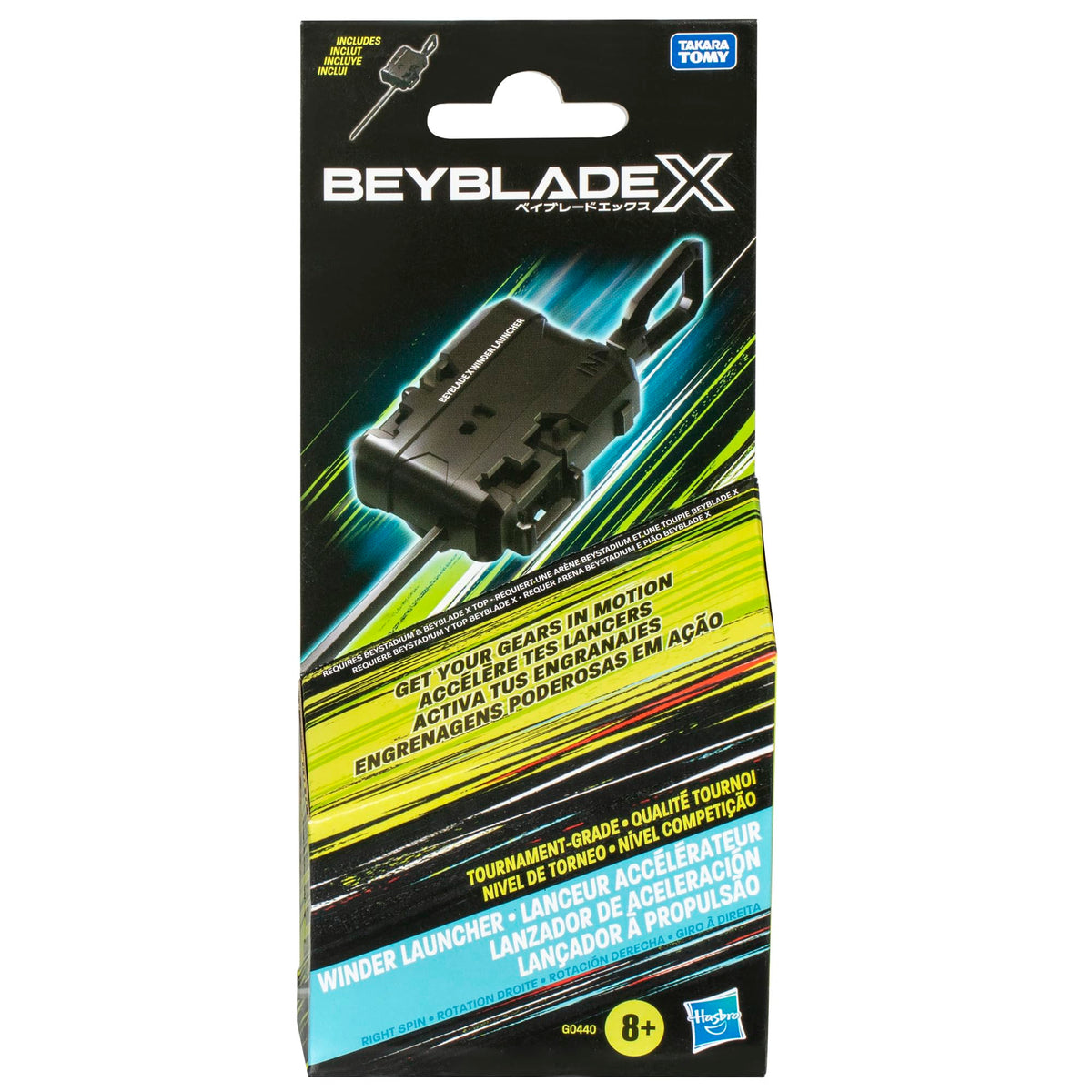 Beyblade X Official Winder Launcher – 10" Ripcord Right-Spin Launcher