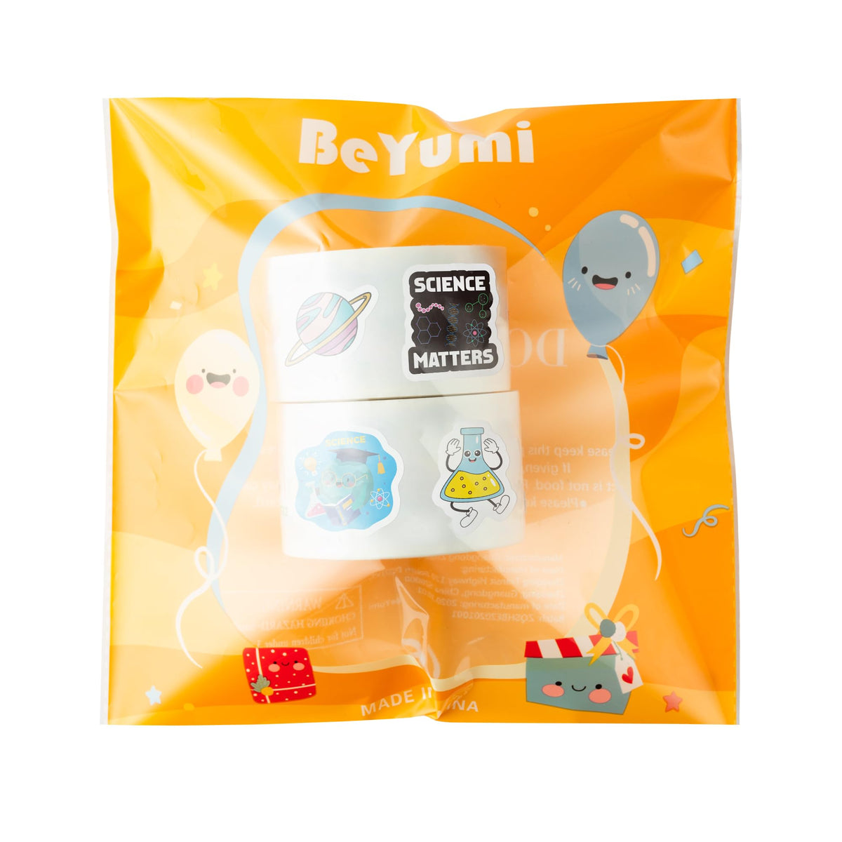 BeYumi Natural Sciences Roll Stickers – 1000 Biology Experiment Decals, 2 Rolls, Waterproof Vinyl